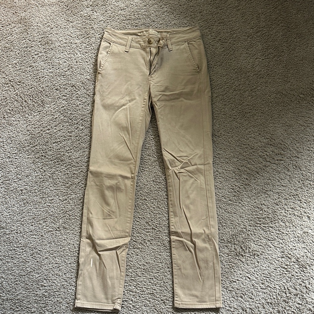Tan Slim Skinny Khakis